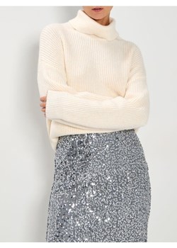 Sinsay - Prążkowany golf - kremowy ze sklepu Sinsay w kategorii Swetry damskie - zdjęcie 187915743