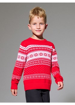 Sinsay - Świąteczny sweter w skandynawski wzór ze śnieżynkami - czerwony ze sklepu Sinsay w kategorii Swetry dziewczęce - zdjęcie 187915780