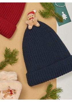 Sinsay - Czapka z Piernikowym Ludzikiem - granatowy ze sklepu Sinsay w kategorii Czapki dziecięce - zdjęcie 187915801