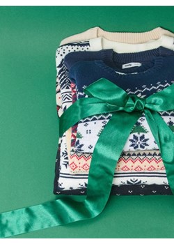 Sinsay - Świąteczny sweter w skandynawski wzór z choinkami i prezentami - zielony ze sklepu Sinsay w kategorii Swetry chłopięce - zdjęcie 187915823