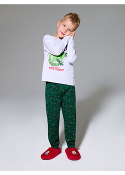 Sinsay - Piżama dwuczęściowa ze świątecznym dinozaurem - szary ze sklepu Sinsay w kategorii Piżamy dziecięce - zdjęcie 187915831