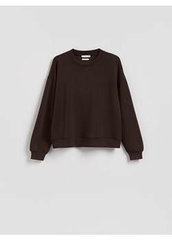 Reserved - Bluza z modalem - ciemnobrązowy ze sklepu Reserved w kategorii Bluzy damskie - zdjęcie 187916434