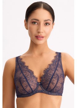 Bella Misteria Magiczny Szafir biustonosz miękki z haftem granatowy ze sklepu kontri.pl w kategorii Biustonosze - zdjęcie 187916672