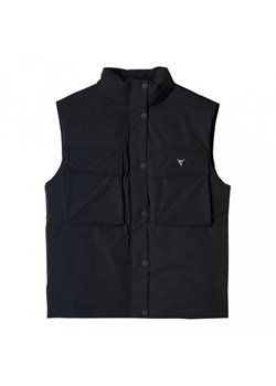 Damski bezrękawnik puchowy Guess Aurlie SL Puffer Overshirt - czarny ze sklepu Sportstylestory.com w kategorii Kamizelki damskie - zdjęcie 187917544