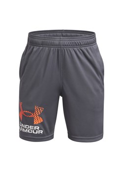 Chłopięce spodenki treningowe Under Armour UA Tech Logo Shorts - szare ze sklepu Sportstylestory.com w kategorii Spodenki męskie - zdjęcie 187917564