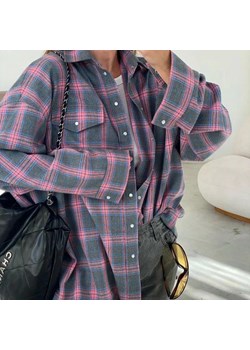 Damska kolorowa koszula w kratę - Różowy S ze sklepu Intimica.pl w kategorii Koszule damskie - zdjęcie 187917612