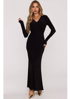 Sukienka damska maxi z szarfą czarna M891, Kolor czarny, Rozmiar L, MOE ze sklepu Primodo w kategorii Sukienki - zdjęcie 187917871