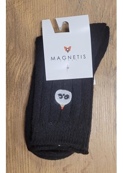 Ciepłe skarpetki damskie z aplikacją czarne YN5065, Kolor czarny, Rozmiar uniwersalny, Magnetis ze sklepu Intymna w kategorii Skarpetki damskie - zdjęcie 187918261