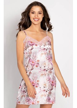 Koszulka nocna damska satynowa na ramiączkach Sublime, Kolor srebrno-różowy, Rozmiar S, Momenti per me ze sklepu Intymna w kategorii Koszule nocne - zdjęcie 187918313