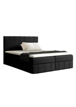 Czarne łóżko kontynentalne z pojemnikiem 5 rozmiarów K1-H31 ze sklepu Edinos.pl w kategorii Łóżka i materace - zdjęcie 187918503