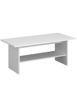 Biała ława skandynawska z półką F1-B47 ze sklepu Edinos.pl w kategorii Stoliki kawowe - zdjęcie 187918584