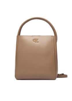 Torebka Calvin Klein Ck Bucket With Strap LV04F3174G Beżowy ze sklepu eobuwie.pl w kategorii Torebki damskie - zdjęcie 187919263