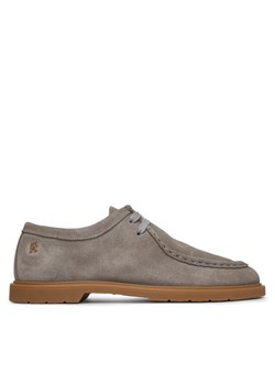 Półbuty Tommy Hilfiger Lightweight Suede Apron Toe FW0FW09262 Szary ze sklepu eobuwie.pl w kategorii Buty sportowe damskie - zdjęcie 187919264