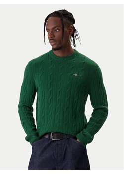 Gant Sweter 8050213 Zielony Regular Fit ze sklepu MODIVO w kategorii Swetry męskie - zdjęcie 187919341