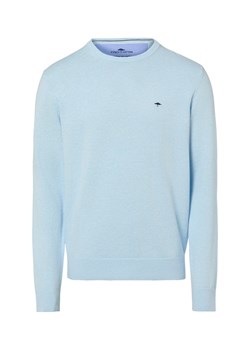 Fynch-Hatton Męski sweter z dzianiny Mężczyźni Bawełna jasnoniebieski marmurkowy ze sklepu vangraaf w kategorii Swetry męskie - zdjęcie 187919522