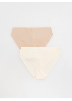 Reserved - Majtki figi 2 pack - złamana biel ze sklepu Reserved w kategorii Majtki damskie - zdjęcie 187919561