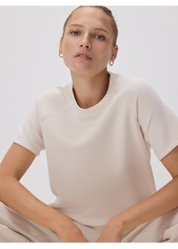 Reserved - T-shirt z modalem - beżowy ze sklepu Reserved w kategorii Bluzki damskie - zdjęcie 187919590