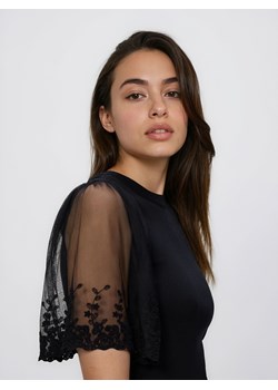 Reserved - Bluzka z ozdobnymi rękawami - czarny ze sklepu Reserved w kategorii Bluzki damskie - zdjęcie 187919613