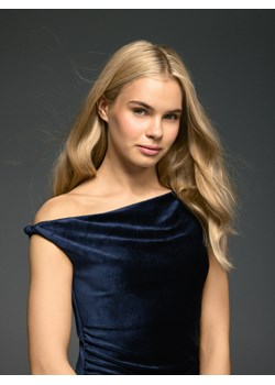 Reserved - Welurowa sukienka maxi - granatowy ze sklepu Reserved w kategorii Sukienki - zdjęcie 187919632