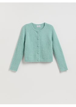 Reserved - Kardigan z wełną alpaki - jasnoturkusowy ze sklepu Reserved w kategorii Swetry damskie - zdjęcie 187922491