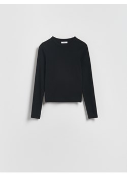Reserved - Longsleeve z modalem - czarny ze sklepu Reserved w kategorii Bluzki damskie - zdjęcie 187922493
