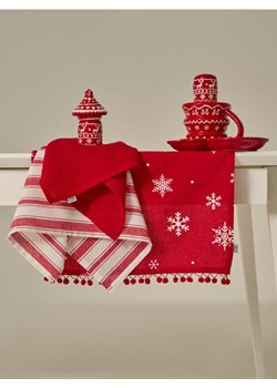 Sinsay - Zimowe ścierki kuchenne z kotywem śnieżynek 3 pack - czerwony ze sklepu Sinsay w kategorii Fartuchy kuchenne - zdjęcie 187923354
