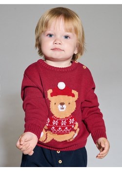 Sinsay - Świąteczny sweter z misiem w sweterku - bordowy ze sklepu Sinsay w kategorii Bluzy i swetry - zdjęcie 187923834