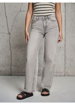 Sinsay - Jeansy wide leg z wysokim stanem - szary ze sklepu Sinsay w kategorii Jeansy damskie - zdjęcie 187924010