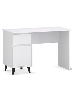 Białe biurko skandynawskie z szafką C7-F32 ze sklepu Edinos.pl w kategorii Biurka i sekretarzyki - zdjęcie 187924123
