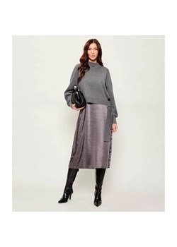 BOSS BLACK Satynowa sukienka 2w1 Flalina | z dodatkiem wełny i kaszmiru ze sklepu Gomez Fashion Store w kategorii Sukienki - zdjęcie 187924940