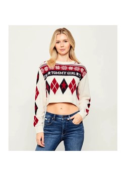 Tommy Hilfiger Wełniany sweter | Cropped Fit ze sklepu Gomez Fashion Store w kategorii Swetry damskie - zdjęcie 187925101