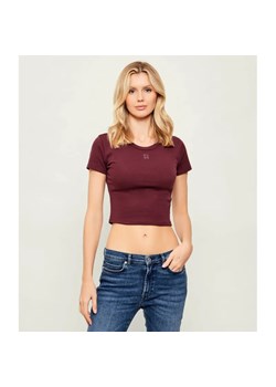 HUGO T-shirt Delanor | Cropped Fit ze sklepu Gomez Fashion Store w kategorii Bluzki damskie - zdjęcie 187926920