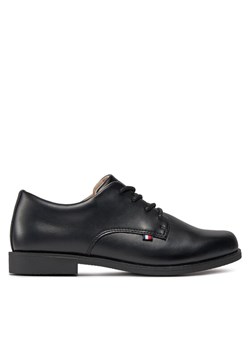 Półbuty Tommy Hilfiger Low Cut Lace Up Shoe T3B4-33174-1355 Czarny ze sklepu eobuwie.pl w kategorii Buty komunijne - zdjęcie 187926993