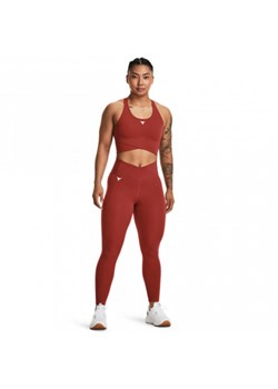 Damskie legginsy treningowe Under Armour Project Rock LG Crossover Ankle Leggins - brązowe ze sklepu Sportstylestory.com w kategorii Spodnie damskie - zdjęcie 187927232