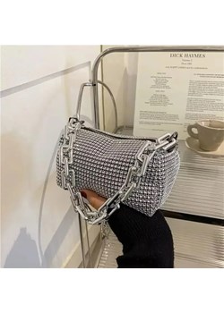 Mała cekinowa torebka z łańcuchem - Srebrny ze sklepu Intimica.pl w kategorii Kopertówki - zdjęcie 187927284