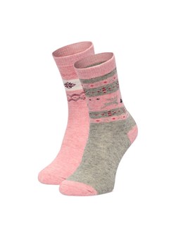 Skarpety długie GINO ROSSI CEO_BR_GR_001_W_AW25 (2 PACK) Różowy ze sklepu eobuwie.pl w kategorii Skarpetki damskie - zdjęcie 187927314