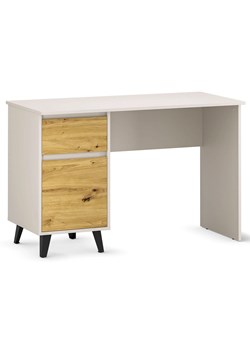 Biurko komputerowe z szafką i szufladą kaszmir + dąb artisan Z3-S59 ze sklepu Edinos.pl w kategorii Biurka i sekretarzyki - zdjęcie 187927403