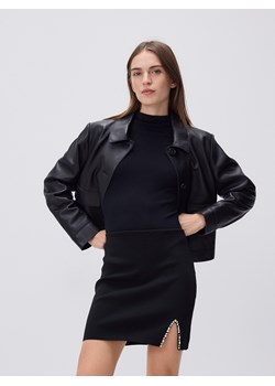 Reserved - Spódnica mini z rozcięciem - czarny ze sklepu Reserved w kategorii Spódnice - zdjęcie 187927894