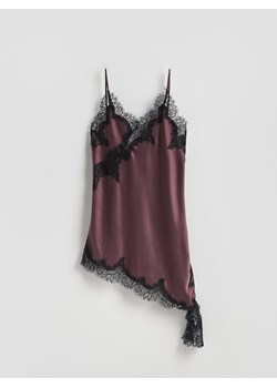 Reserved - Asymetryczna sukienka mini - burgundowy ze sklepu Reserved w kategorii Sukienki - zdjęcie 187927962