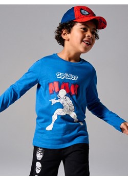 Sinsay - Bawełniana koszulka z nadrukiem Spider-Man - mid blue ze sklepu Sinsay w kategorii T-shirty chłopięce - zdjęcie 187928080