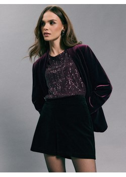 Mohito - Welurowe czarne szorty - czarny ze sklepu Mohito w kategorii Szorty - zdjęcie 187928331