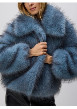 Reserved - Sztuczne futerko z kołnierzem - niebieski ze sklepu Reserved w kategorii Futra damskie - zdjęcie 187928420