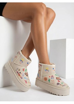 Śniegowce damskie na Grubej Podeszwie Lemuria Furrini ze sklepu royalfashion.pl w kategorii Śniegowce damskie - zdjęcie 187930973