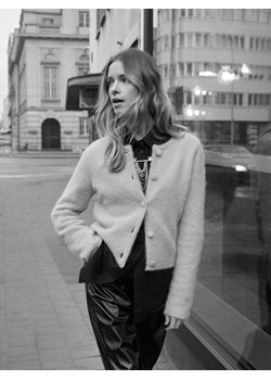 Reserved - Kardigan z wełną alpaki - jasnoturkusowy ze sklepu Reserved w kategorii Swetry damskie - zdjęcie 187931090