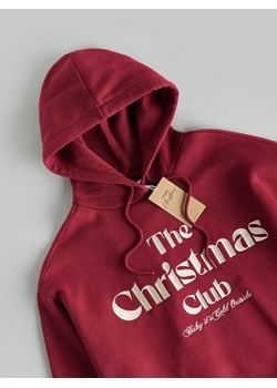 Reserved - Bluza ze świątecznym napisem - bordowy ze sklepu Reserved w kategorii Bluzy damskie - zdjęcie 187931174