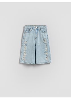 Reserved - Jeansowe szorty bermudy - niebieski ze sklepu Reserved w kategorii Spodenki dziewczęce - zdjęcie 187931202