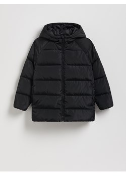 Reserved - Pikowana kurtka z naturalnym puchem - czarny ze sklepu Reserved w kategorii Kurtki dziewczęce - zdjęcie 187932663
