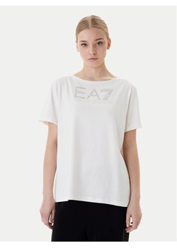 EA7 Emporio Armani T-Shirt 7W001098 AF14880 U1142 Biały Slim Fit ze sklepu MODIVO w kategorii Bluzki damskie - zdjęcie 187934121