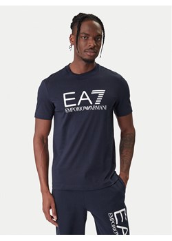 EA7 Emporio Armani T-Shirt 7M001412 AF22264 UB102 Granatowy Regular Fit ze sklepu MODIVO w kategorii T-shirty męskie - zdjęcie 187934150
