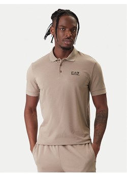 EA7 Emporio Armani Polo 8NPF14 PJVQZ U6167 Beżowy Regular Fit ze sklepu MODIVO w kategorii T-shirty męskie - zdjęcie 187934163